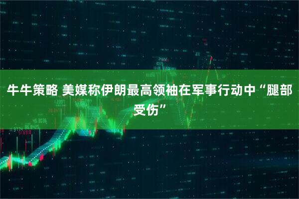 牛牛策略 美媒称伊朗最高领袖在军事行动中“腿部受伤”